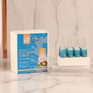 CAJA AMPOLLAS LECHE, KERATINA Y ARGAN